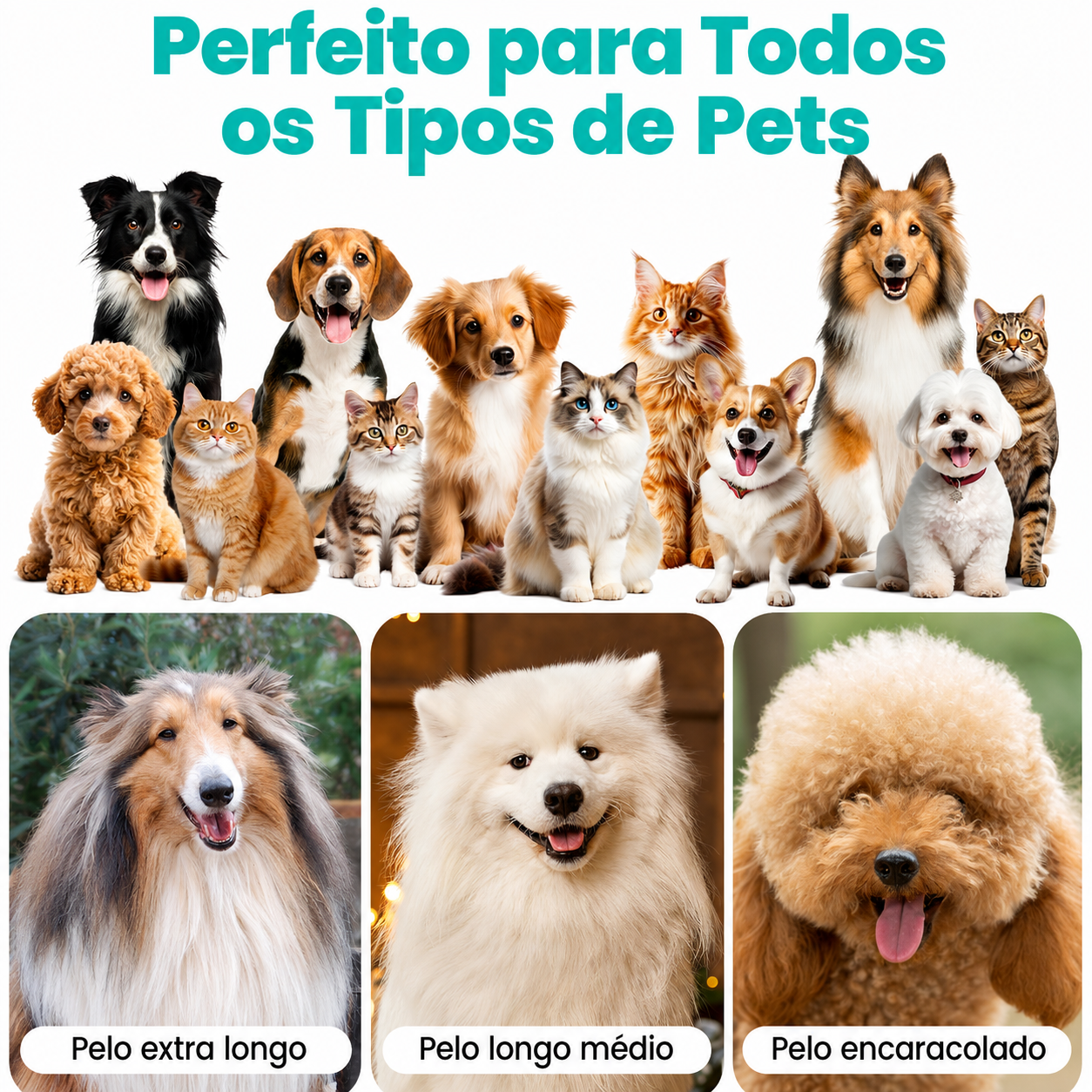 Kit Aspirador e Máquina de Tosa Pet Profissional - Bivolt