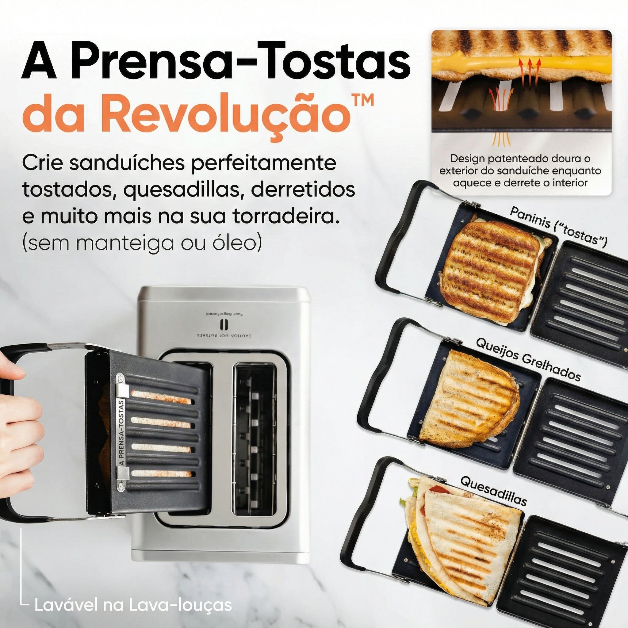 Torradeira com Tela Touch + Prensa SUPERTOAST
