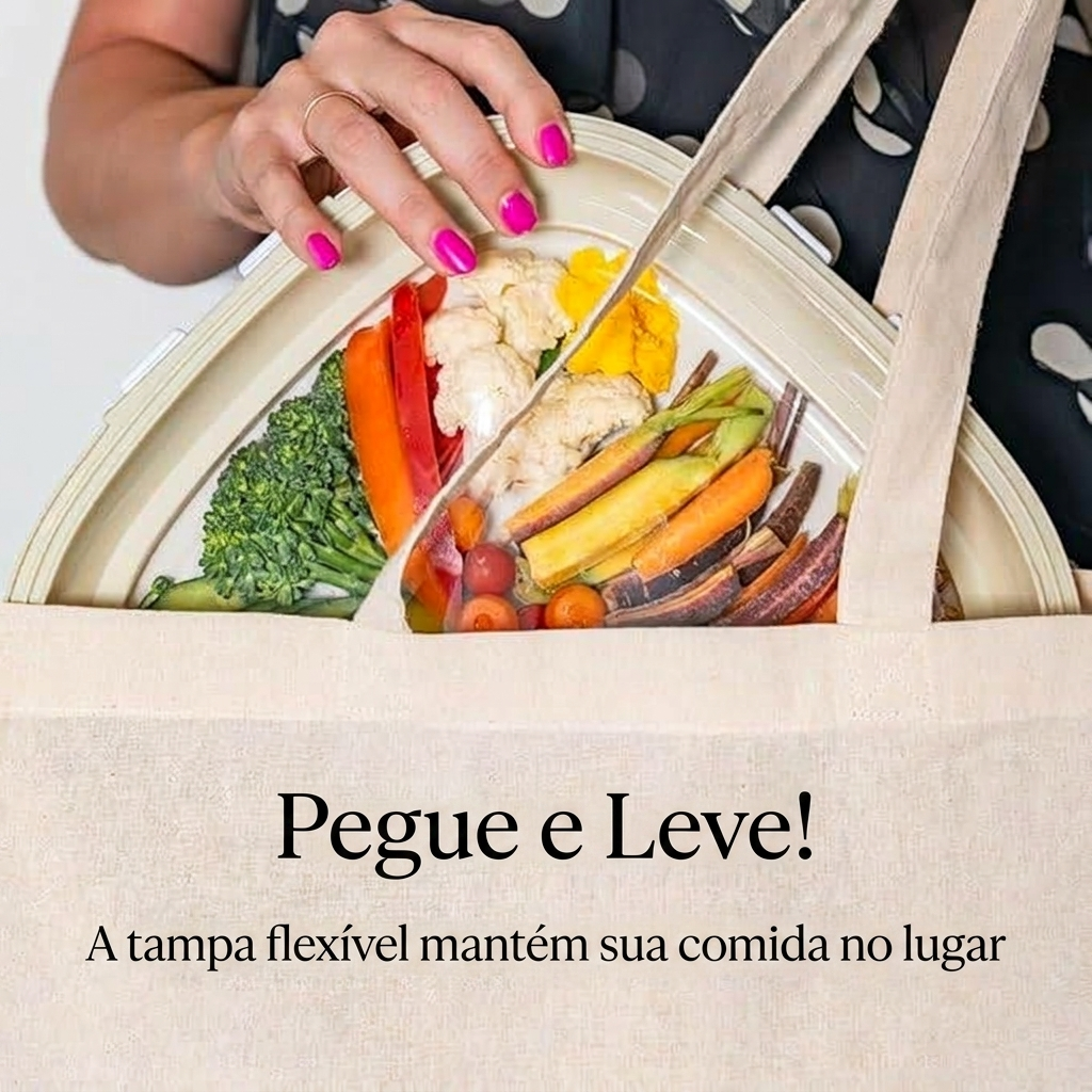 Bandeja Portátil Com Tampa de Pelicula Elástica